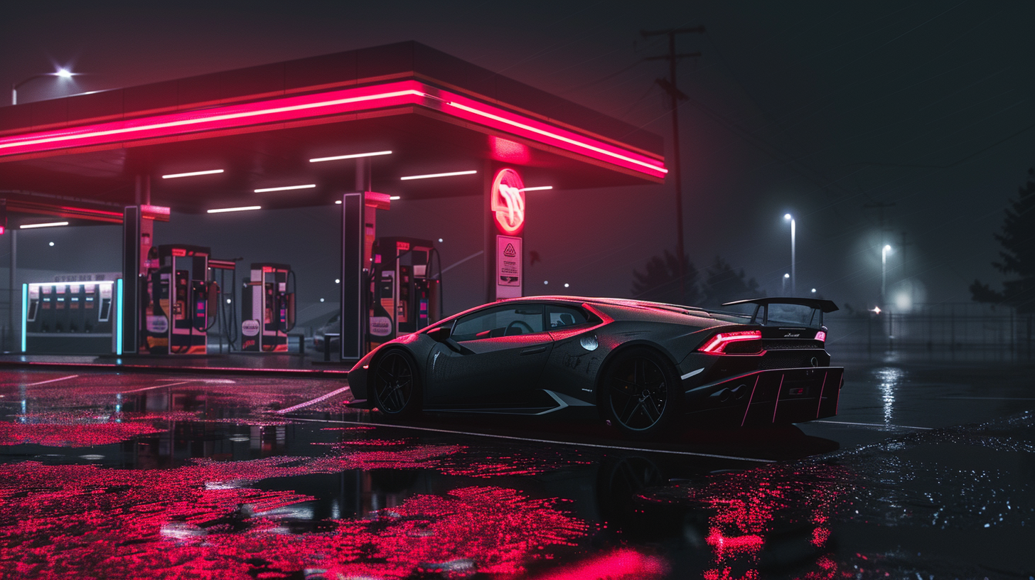 Lambo Neon Station