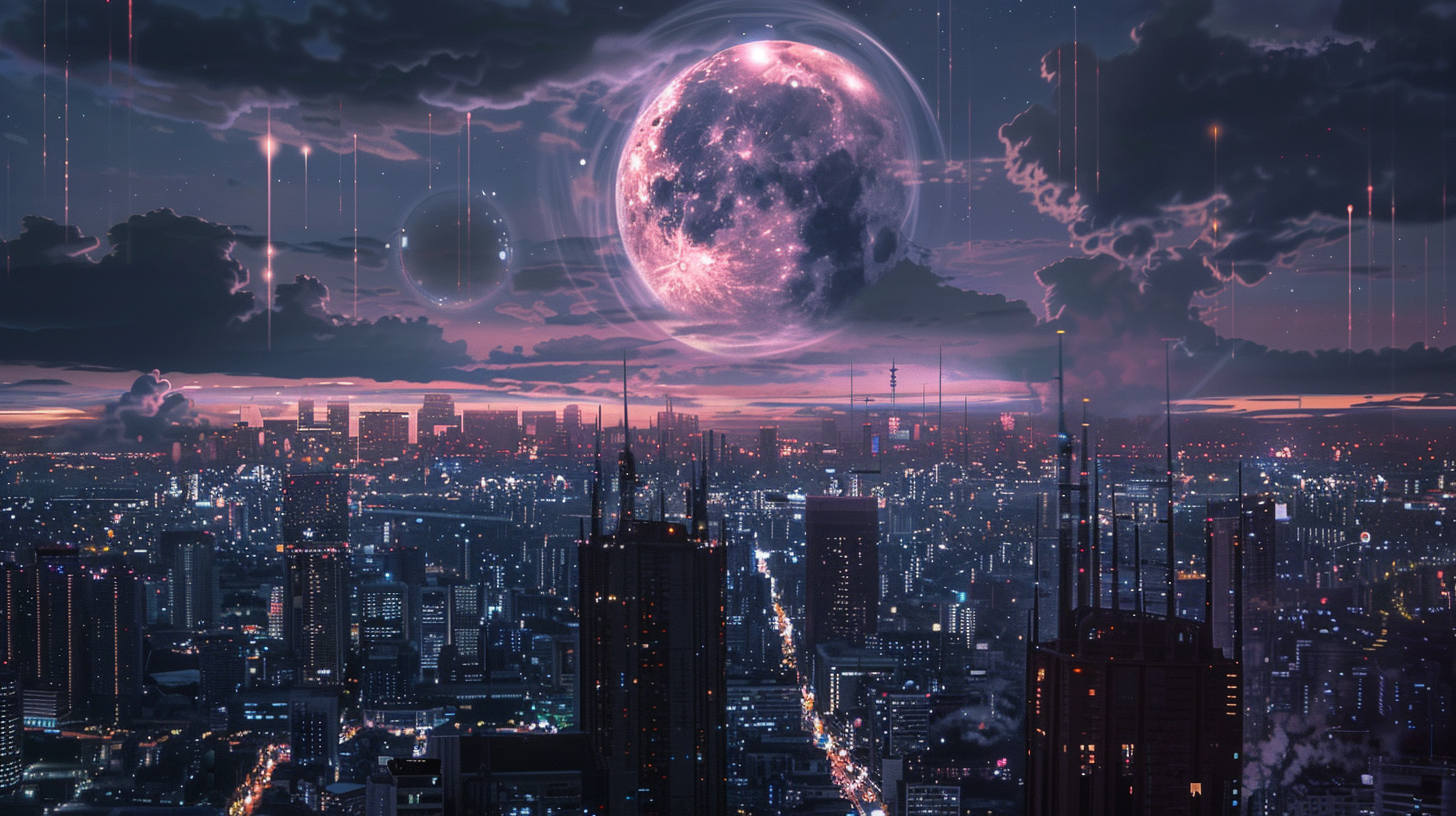 Moon City Pink Night